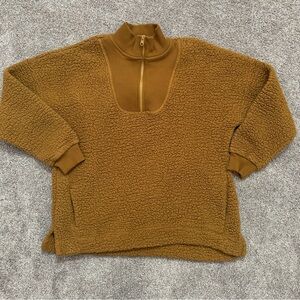 Aerie Cozy Teddy Quarter-Zip Sweater women’s size medium